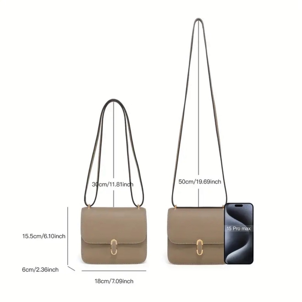 Women Handbag Leather Shoulder Crossbody Bag Small Square Bag - Picture 6 of 15
